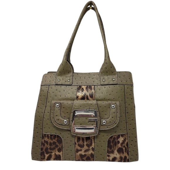 Guess Olive Green and Brown Tote Bag - Picture 15 of 15